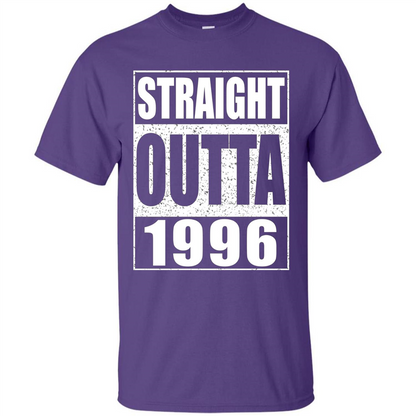 Straight Outta 1996 T-Shirt Born In 1996 Purple