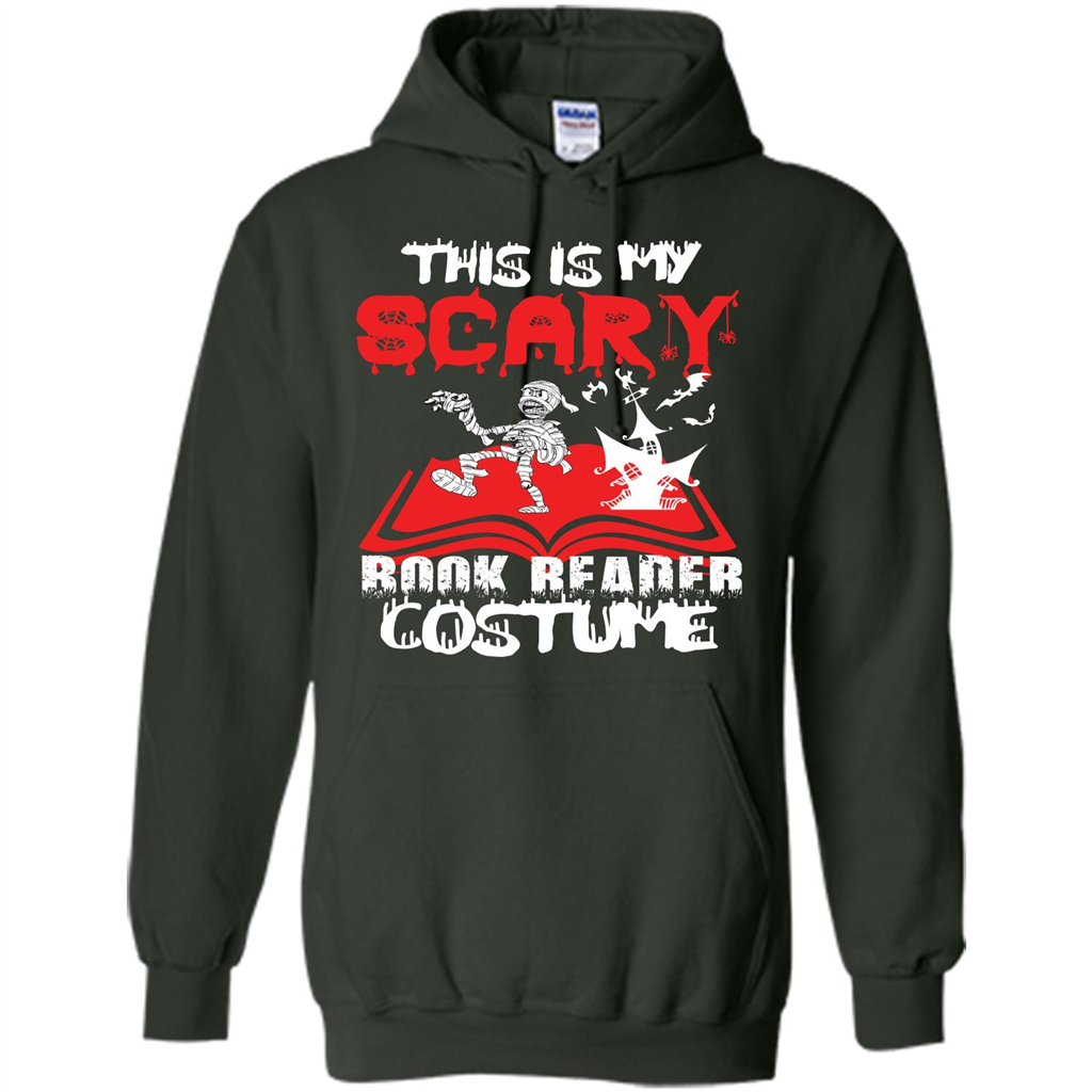 Halloween T-shirt This Is My Scary Book Reader Costume T-shirt Forest Green