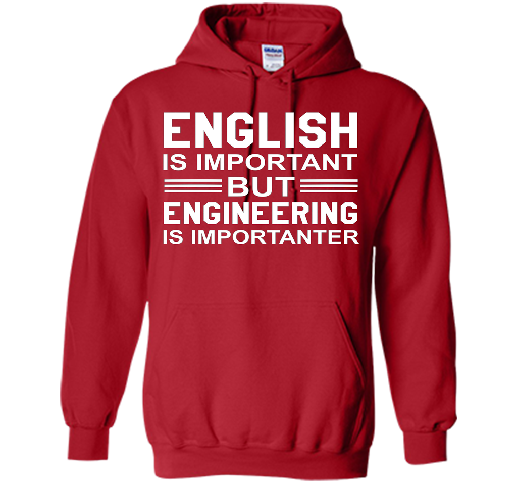 English Is Important But Engineering Is Importanter T-shirt Red