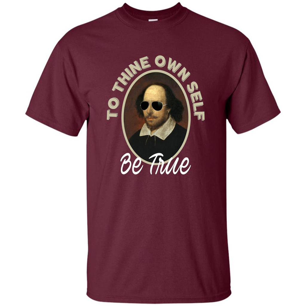 Music T-shirt To Thine Own Self Be True T-shirt Maroon