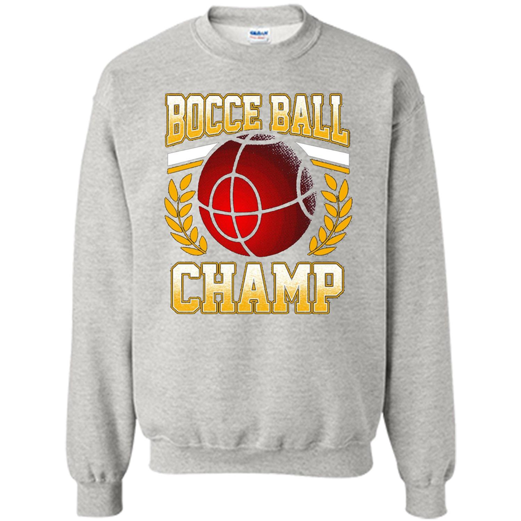 Bocce Ball Champ T-Shirt Bocce Ball Player Ash