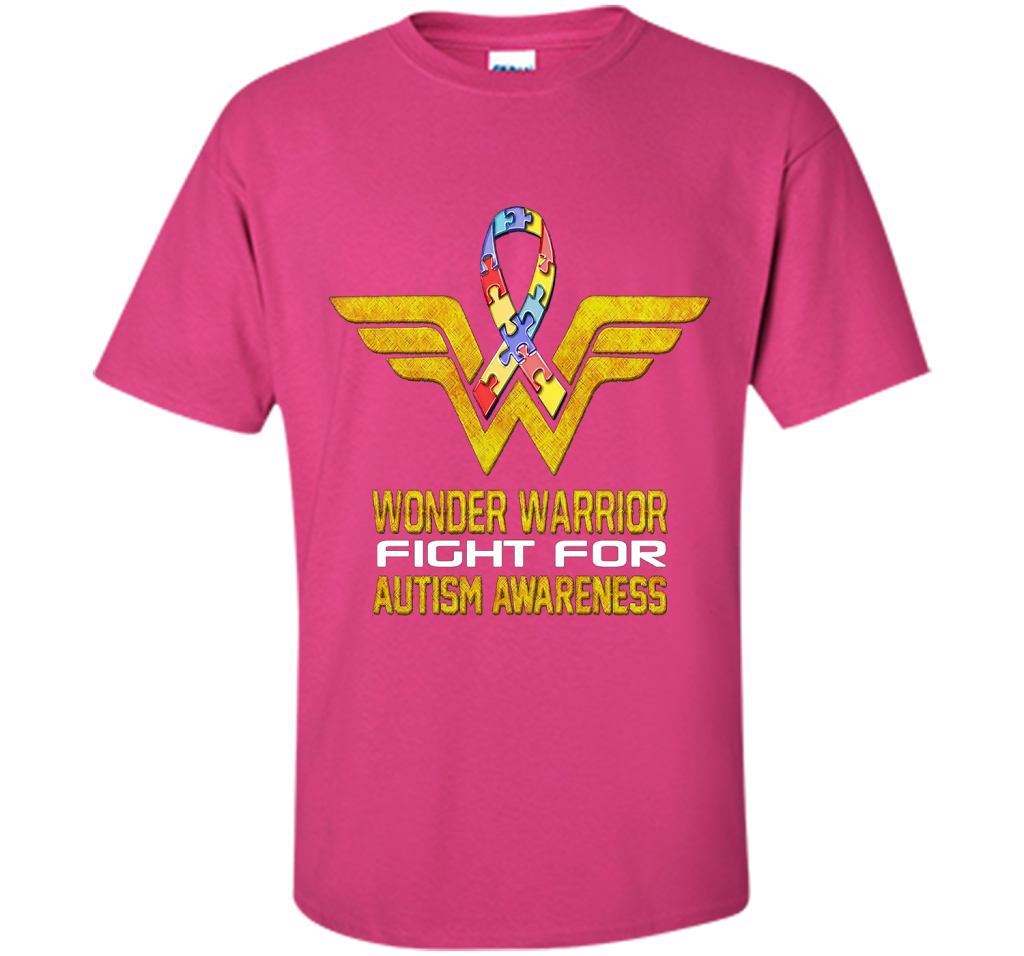 Wonder Warrior Fight For Autism Awareness T-shirt Heliconia