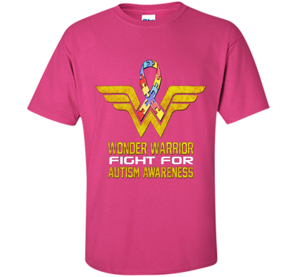 Wonder Warrior Fight For Autism Awareness T-shirt Heliconia
