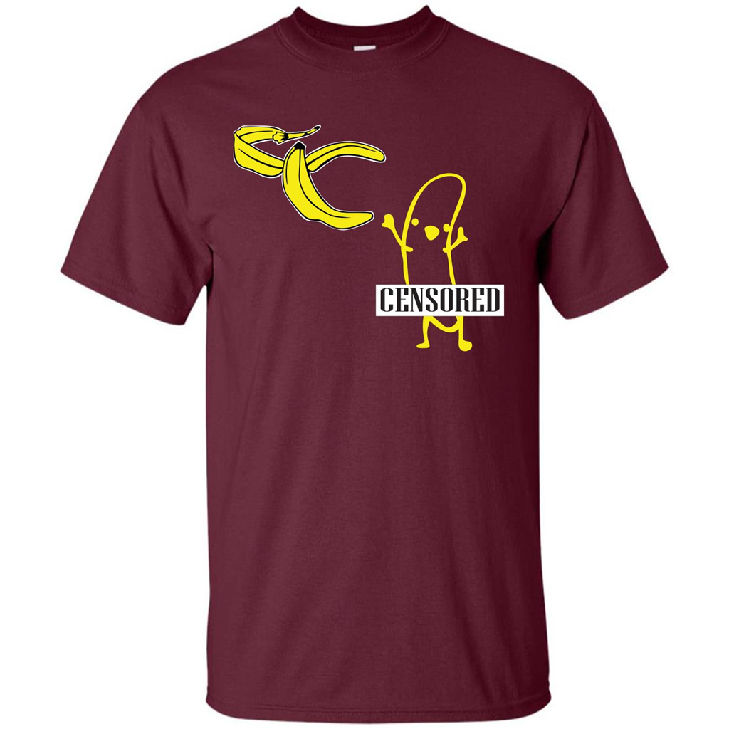 Banana T-shirt Censored T-shirt Maroon