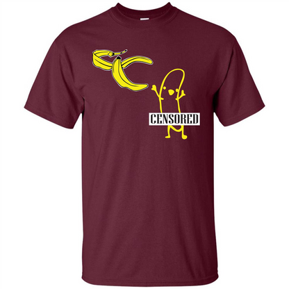 Banana T-shirt Censored T-shirt Maroon