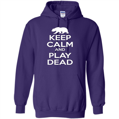 Keep Calm and Play Dead Bear T-shirt Purple