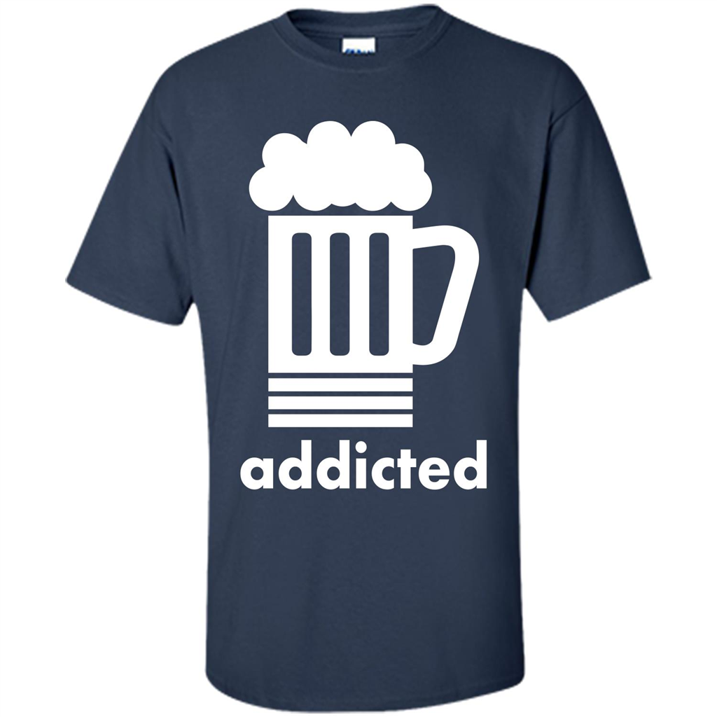 Beer T-shirt Addicted To Beer Navy