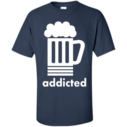 Beer T-shirt Addicted To Beer Navy