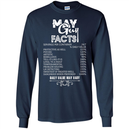 May Guy Facts T-shirt Navy