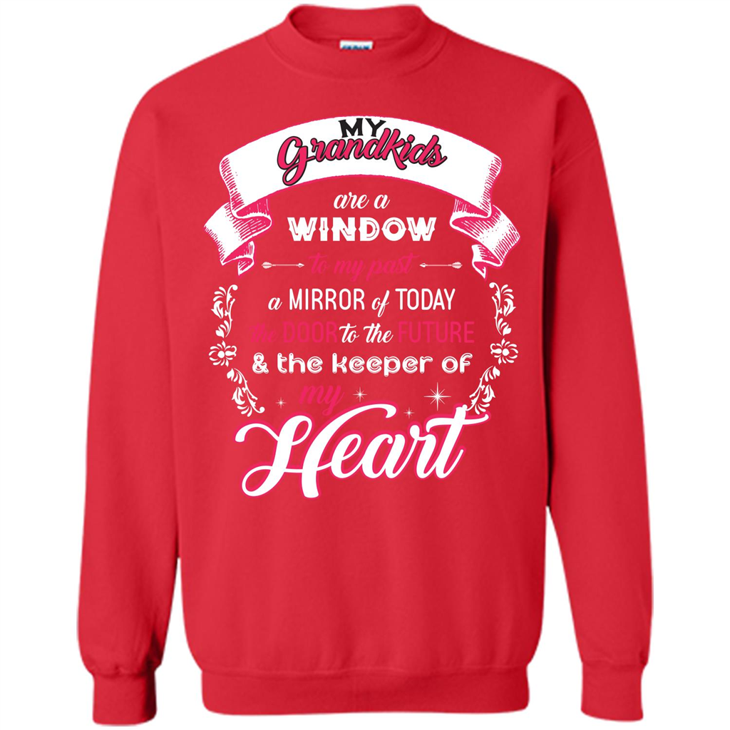 Grandparent T-shirt My Grandkids Are A Window To My Past A Mirror Red
