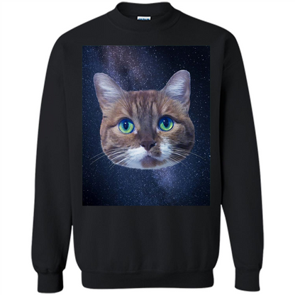 Galaxy Cat T-shirt Black