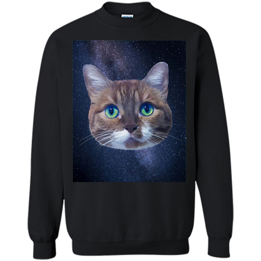 Galaxy Cat T-shirt Black
