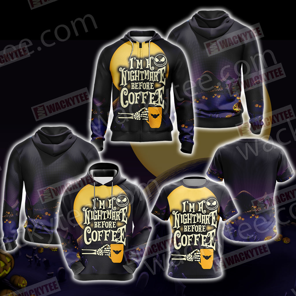 I'm A Nightmare Before Coffee 3D Hoodie