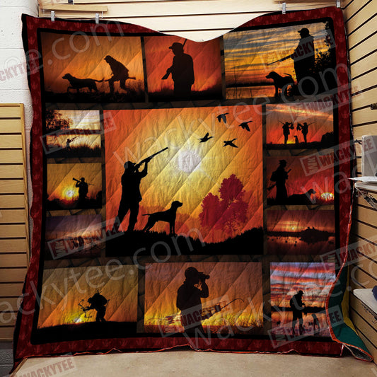 Duck Hunting 3D Quilt Blanket Queen (203x228CM)