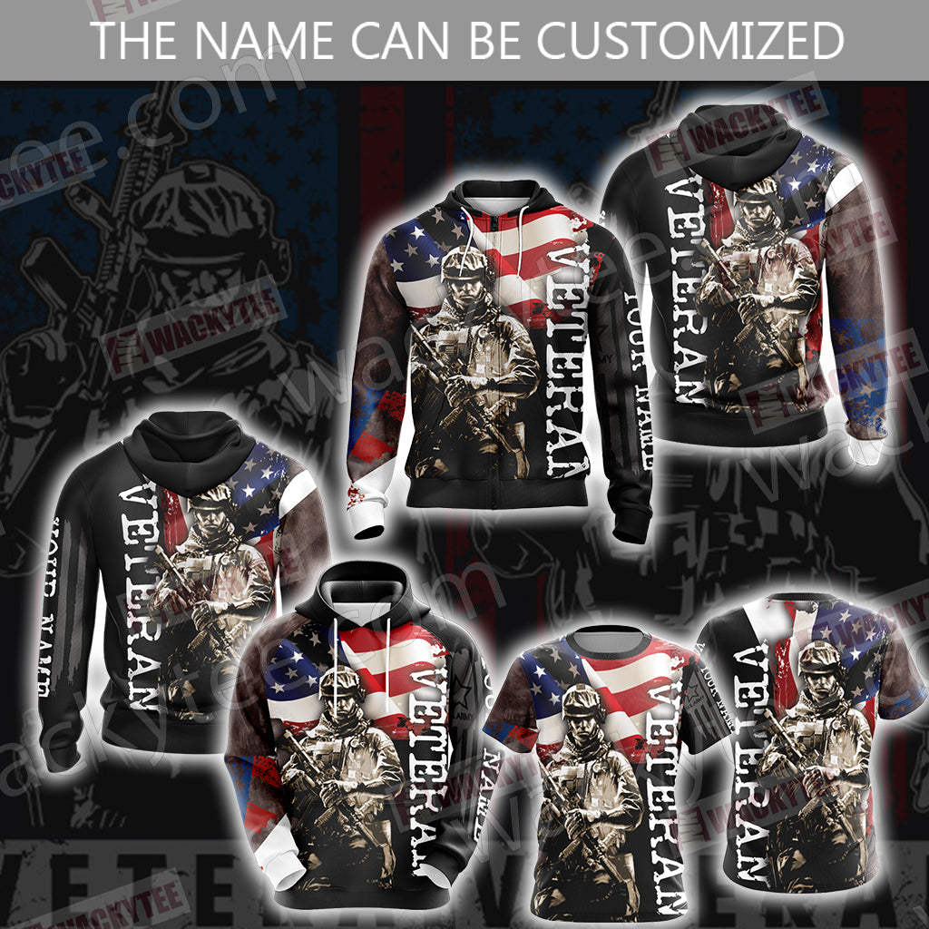 Veteran (Customized Name) Unisex 3D T-shirt