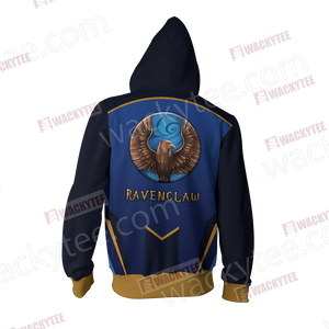 Harry Potter - Ravenclaw House Wacky Style Unisex 3D Zip Up Hoodie