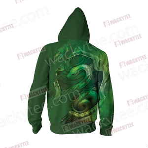 Harry Potter - Cunning Like A Slytherin Wacky Style Zip Up Hoodie