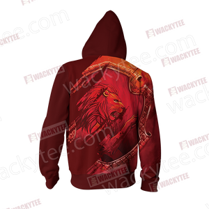Harry Potter - Brave Like A Gryffindor Wacky Style Zip Up Hoodie