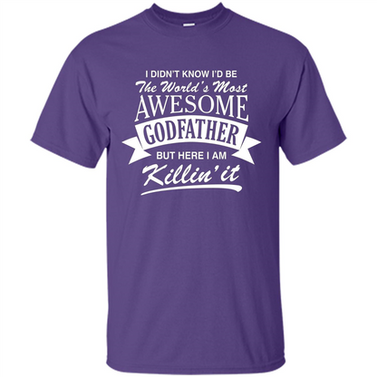 Men's World's Most Awesome Godfather T-shirt Purple