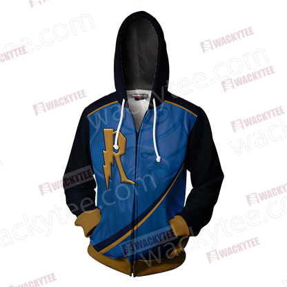 Harry Potter - Ravenclaw House Wacky Style Unisex 3D Zip Up Hoodie