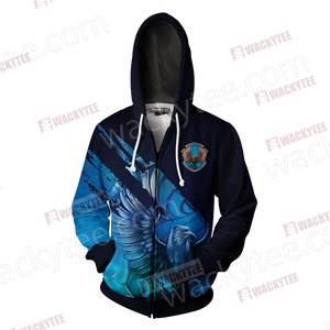 Harry Potter - Wise Like A Ravenclaw Wacky Style Zip Up Hoodie