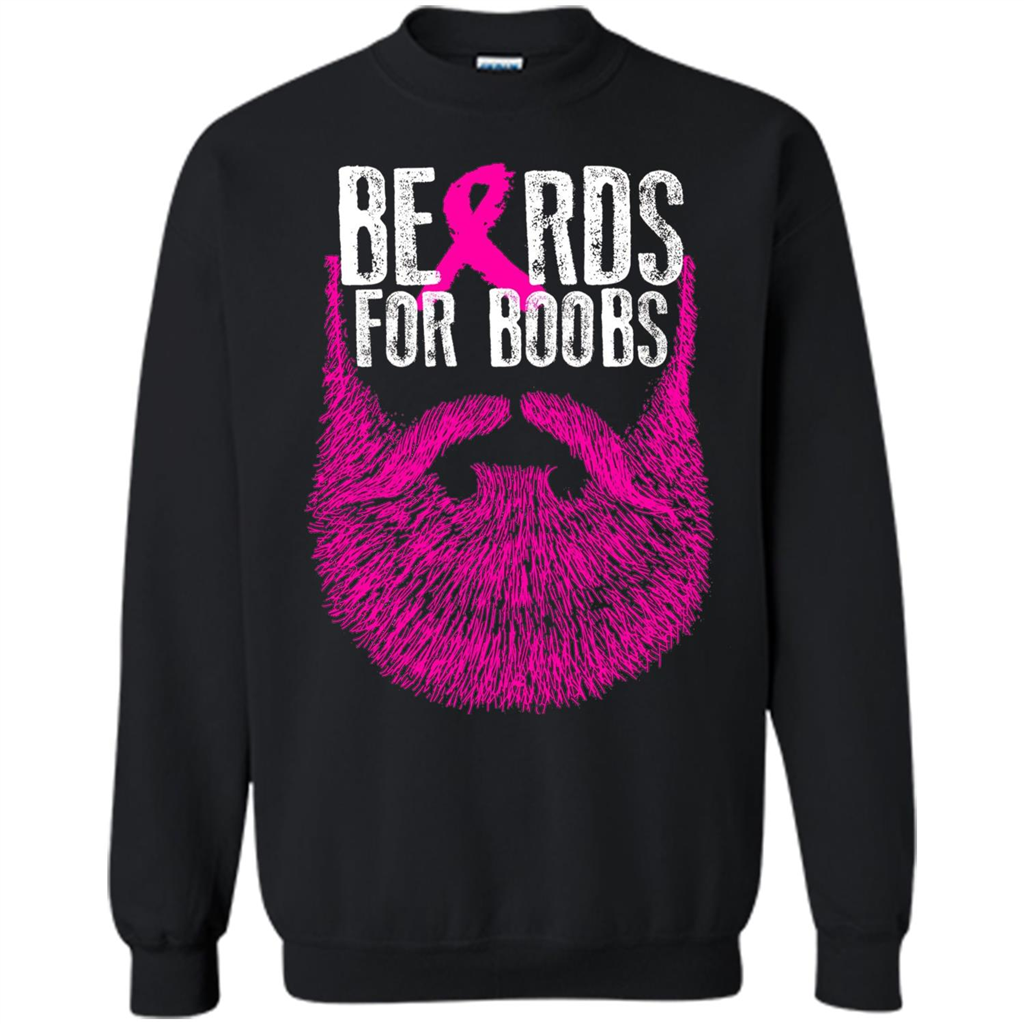 Beards For Boobs T-shirt Cancer Awareness T-shirt Black