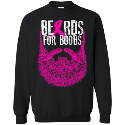 Beards For Boobs T-shirt Cancer Awareness T-shirt Black