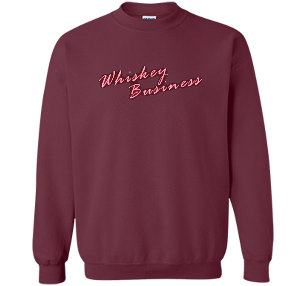 Whiskey Business Drinking 80's T-shirt shirt Maroon