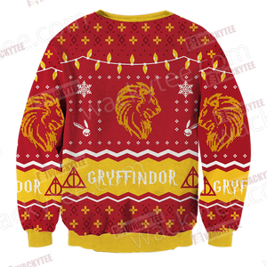 Harry Potter - Gryffindor House Christmas Style Unisex 3D Sweater