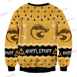 Harry Potter - Hufflepuff House Christmas Style Unisex 3D Sweater