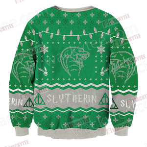 Harry Potter - Slytherin House Christmas Style Unisex 3D Sweater