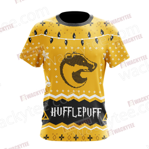 Harry Potter - Hufflepuff House Christmas Style Unisex 3D T-shirt