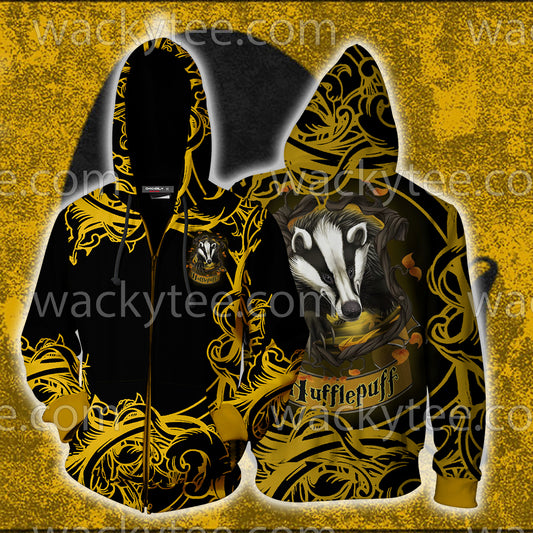 Loyal Like A Hufflepuff Harry Potter Zip Up Hoodie