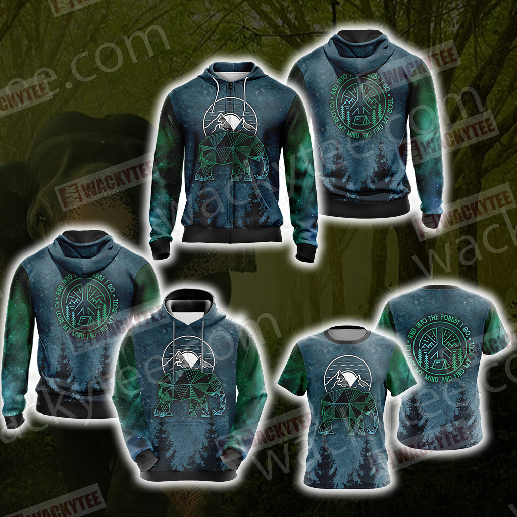 Elephant - To Lose My Mind And Find My Soul And Into The Forest I Go Unisex Zip Up Hoodie