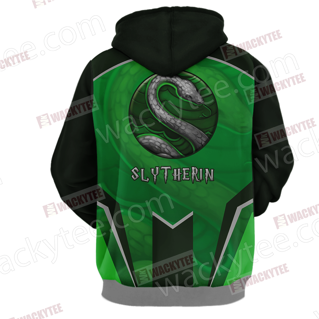 Harry Potter - Slytherin House Wacky Style Unisex 3D Hoodie