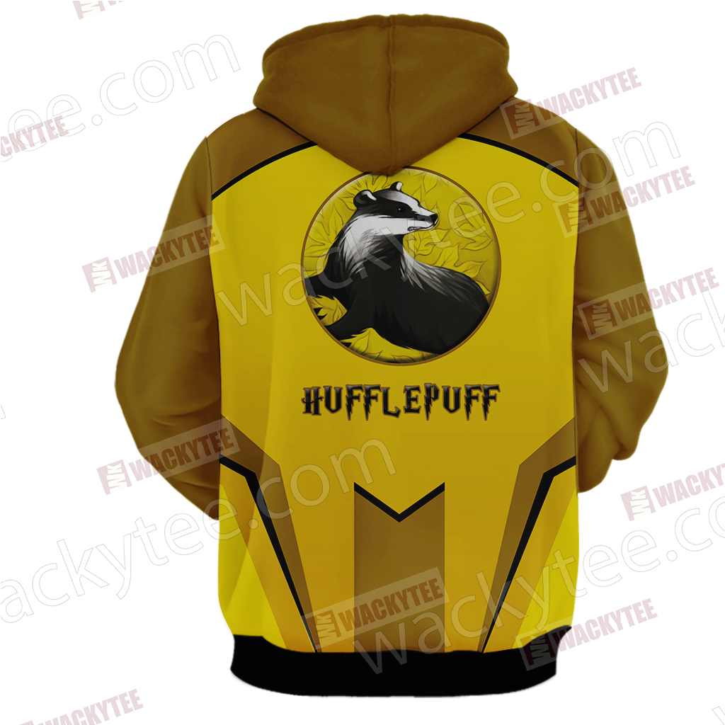 Harry Potter - Hufflepuff House Wacky Style Unisex 3D Hoodie