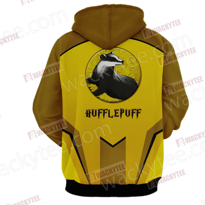 Harry Potter - Hufflepuff House Wacky Style Unisex 3D Hoodie