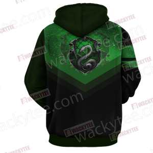 Hogwarts Castle Harry Potter - Cunning Like A Slytherin Wacky Style 3D Hoodie