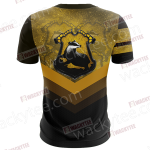 Hogwarts Castle Harry Potter - Loyal Like A Hufflepuff Wacky Style Unisex 3D T-shirt