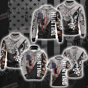 Hunting New Look Unisex Zip Up Hoodie Jacket