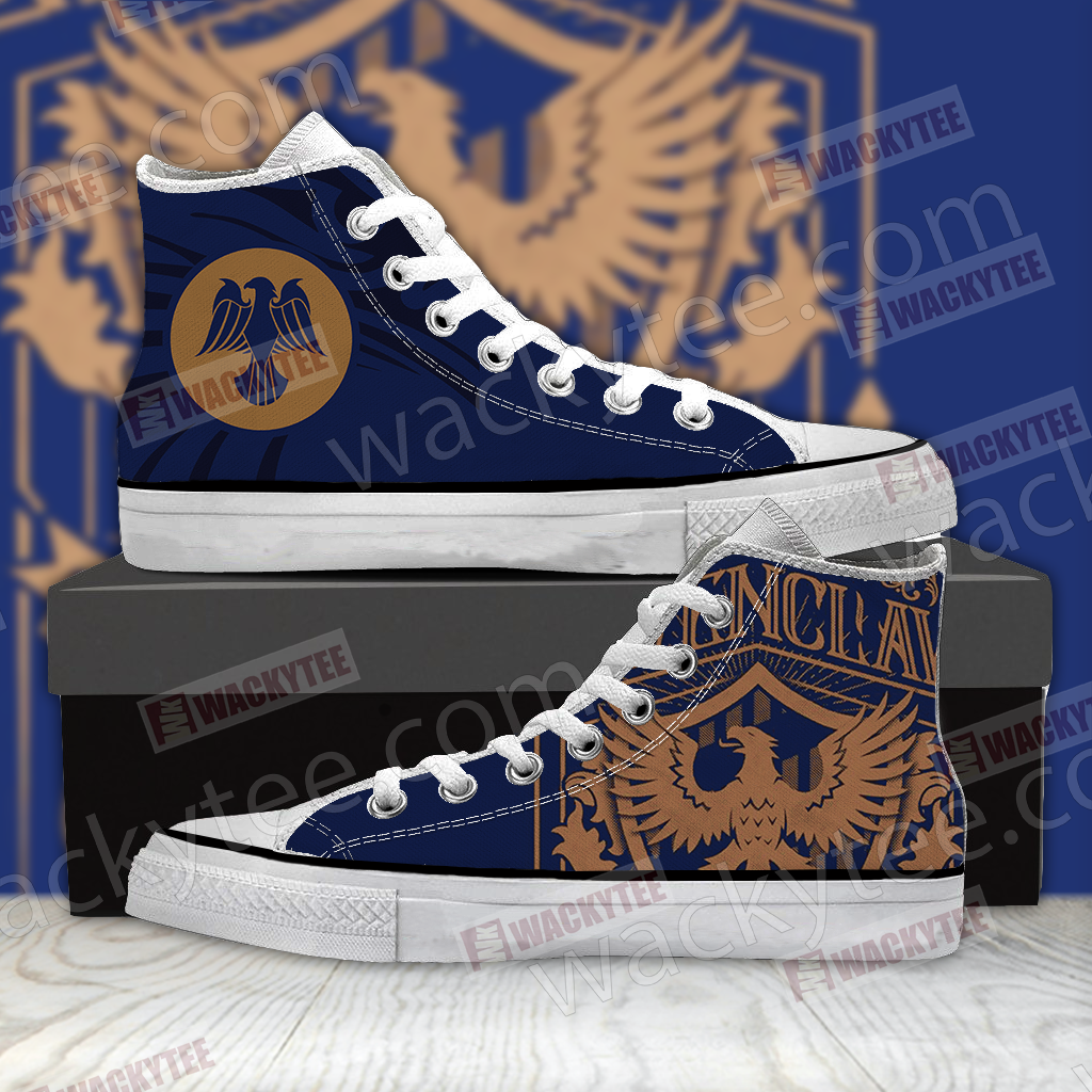Striped Ravenclaw Harry Potter High Top Shoes