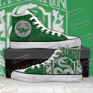 Harry Potter Cunning Like A Slytherin Wacky Style High Top Shoes