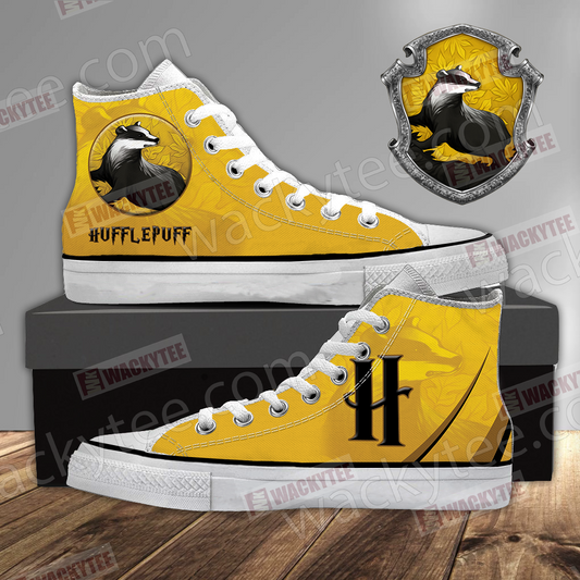 Harry Potter - Hufflepuff House Wacky Style High Top Shoes SIZE 47