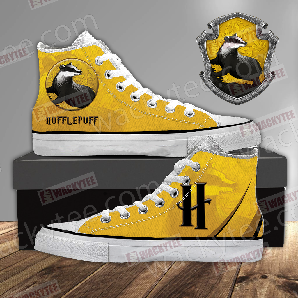 Harry Potter - Hufflepuff House Wacky Style High Top Shoes