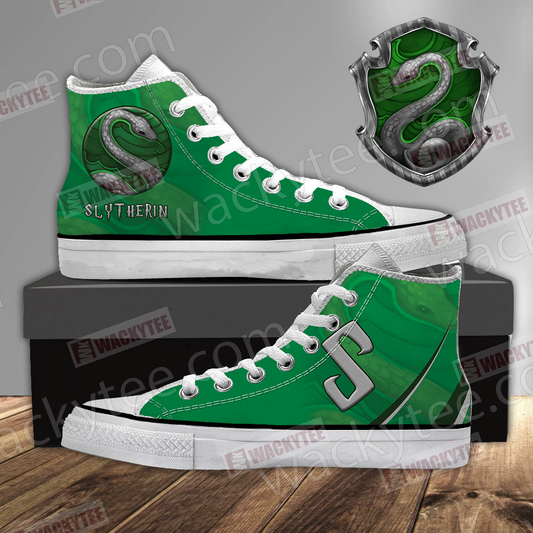 Harry Potter - Slytherin House Wacky Style High Top Shoes SIZE 47