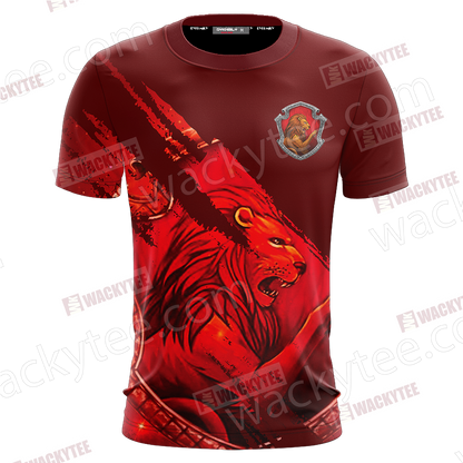 Harry Potter - Brave Like A Gryffindor Wacky Style Unisex 3D T-shirt