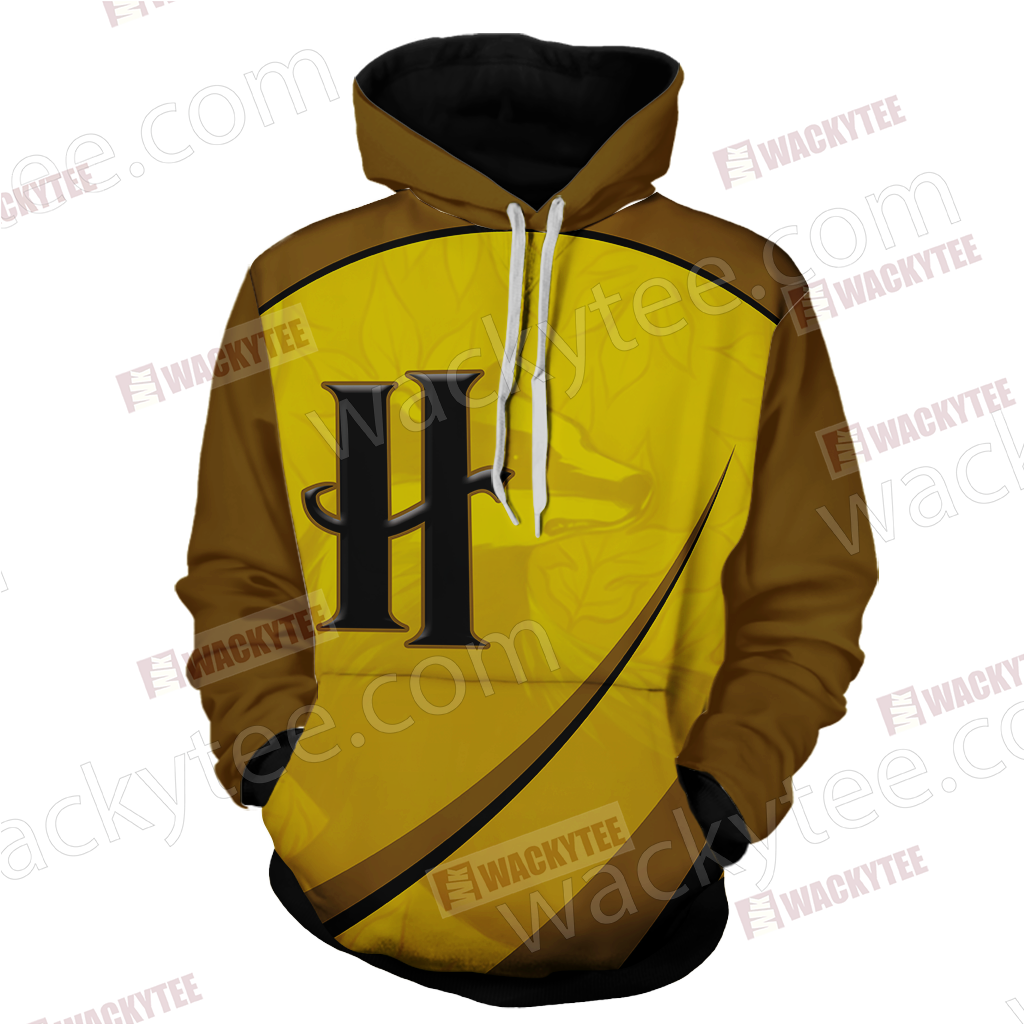 Harry Potter - Hufflepuff House Wacky Style Unisex 3D Hoodie