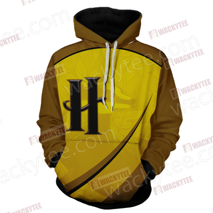 Harry Potter - Hufflepuff House Wacky Style Unisex 3D Hoodie
