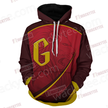 Harry Potter - Gryffindor House Wacky Style Unisex 3D Hoodie