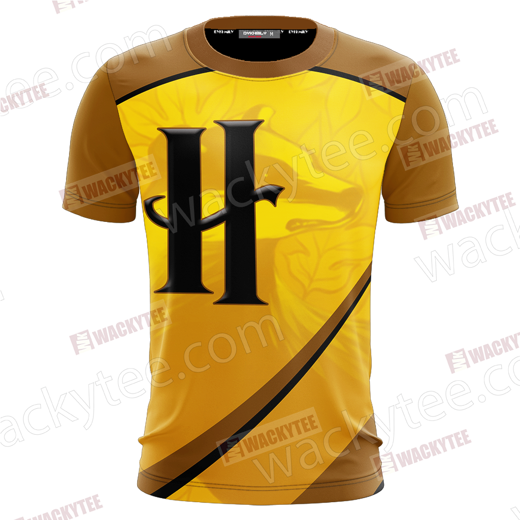 Harry Potter - Hufflepuff House Wacky Style Unisex 3D T-shirt